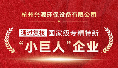 兴源环保顺利通过2026年度专精特新“小巨人”企业复核